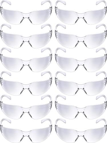 Пријата 24 парчиња поликарбонат очила за очила на очила отпорни на леќи, една големина за очите