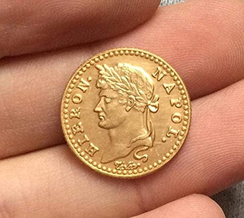 1813 Француски Монети Бакар Злато Античка Монета Занаети Колекцијакоин Колекција Комеморативна Монета