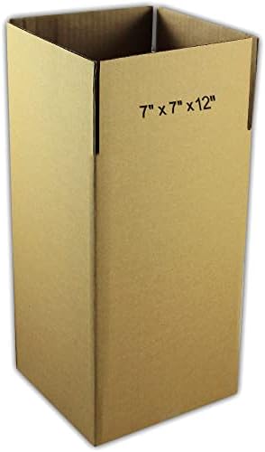 Екосвифт 1-Кутија 7х7х12 Кутија За Пакување Брановидни Картони Пошта Кутија За Преместување Кутија за Испорака Картон 7 х 7 х 12 инчи
