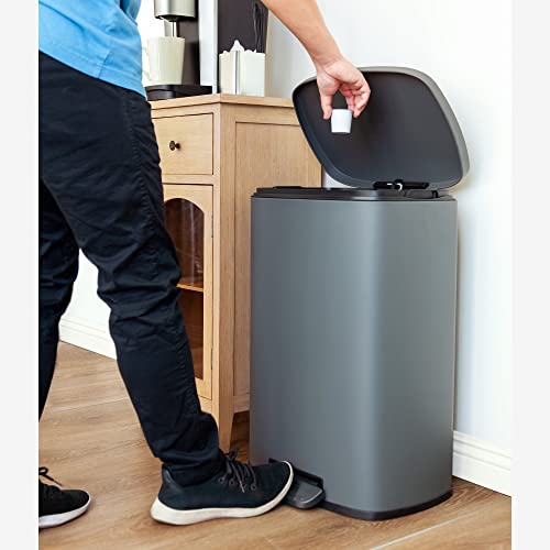 Jimory 13.2 Конзерва за отпадоци од галон, правоаголен чекор на кујната за отпадоци