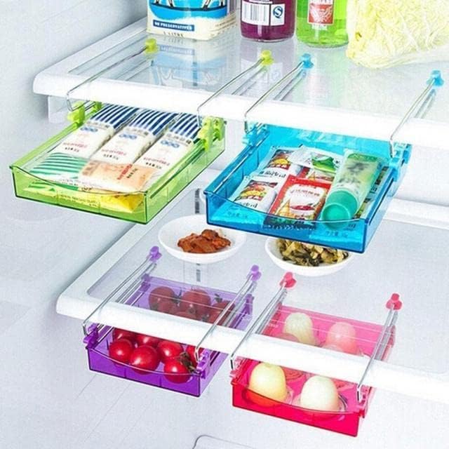 DIY пластична кујна фрижидер за складирање на фрижидер Фрижидер за замрзнување држач за фиоки за влечење на фиоки за простор