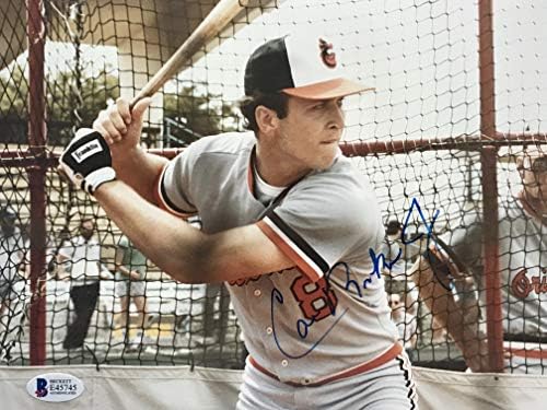 Cal Ripken Jr потпиша бејзбол фотографија Baltimore orioles PSA DNA 8x10 Autograiged MLB HOF