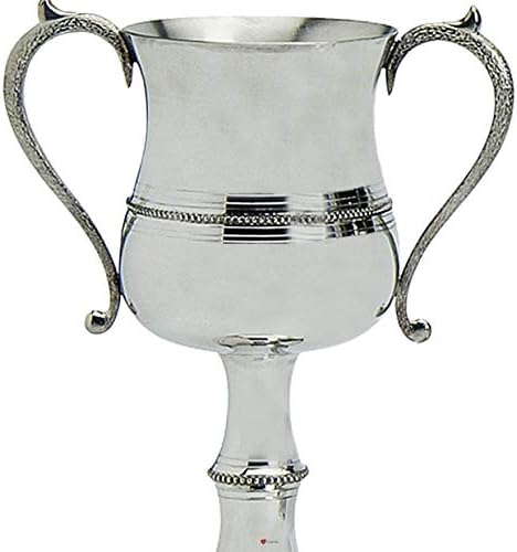 Puwter Sporting Trophy 8inch полиран фудбал во стил на брада, рагби, веслање, голф