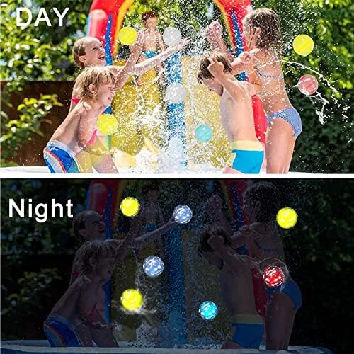 Jiuzh блескави балони за еднократно вода меки силиконски водни бомби во базенот задниот двор блиц аква топки за полнење со прскање балон игра играчки