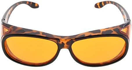 Компјутерски очила за намалување на жените и мажите - преголема темна портокалова леќа - рамка за желка +0,00