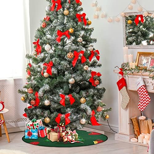 Jо oyојсј елки на елки, среќни новогодишни елки, душек, водоотпорна заштита на подот, благодарност од падот на падот на падот за Божиќни украси за одмор дома 28.3x0.24in