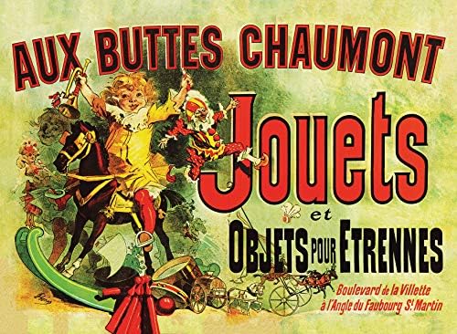 Постер за палење на палацелери - Aux Buttes Chaumont Jouets by Jules Cheret 1885 - Гроздобер уметнички принт
