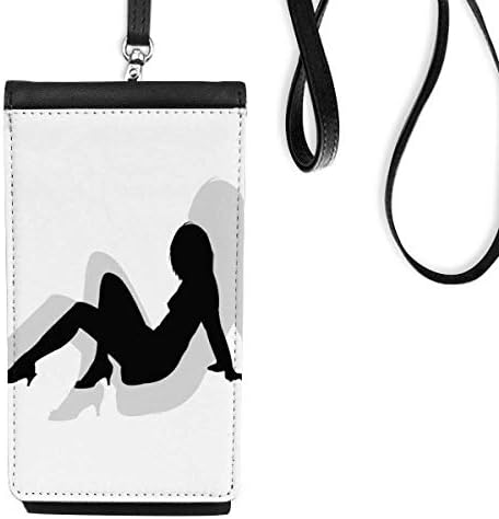 Hotешка убава жена, жените ја опишуваат телефонската чанта за паричникот што виси мобилна торбичка со црн џеб