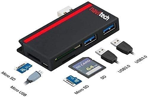 Навитех 2 во 1 ЛАПТОП/Таблет USB 3.0/2.0 Hub Адаптер/Микро USB Влез со Sd/Micro SD Читач На Картички Компатибилен СО ASUS W202