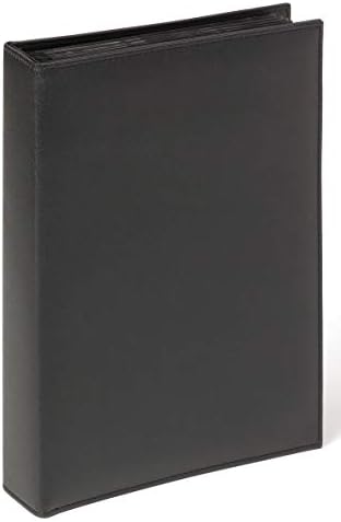 Walther Design ME-287-B de Luxe вештачки кожен меморандум албум со Walther Metal Pin, зашиени, за 200 фотографии 5 x 7 инчи, црно