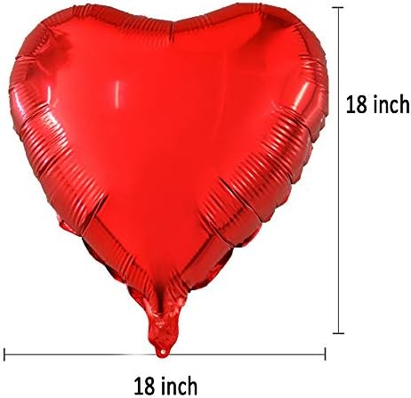 18 Инчен Црвен Милар Срце Балони Фолија Балони За Денот На Вљубените Свадба Ангажман Партија Декор, 10 Компјутер