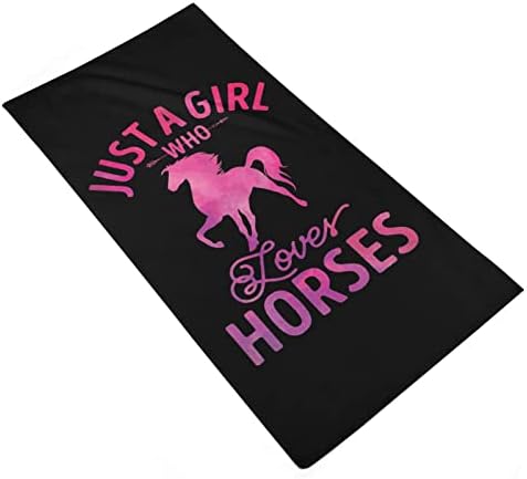 Само девојче кое сака крпа за миење на коњи 28,7 x13.8 крпи за лице Супер -фино влакна Високо апсорбирани крпи крпи со рачни крпи