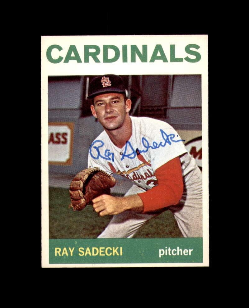 Реј Садечки потпиша во 1964 година Топс Сент Луис кардиналс автограм