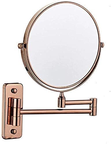 Огледало за шминка на Декика, козметичко огледало поставено со wallидови, двострано двострано огледало за вртење на wallидот, проширување