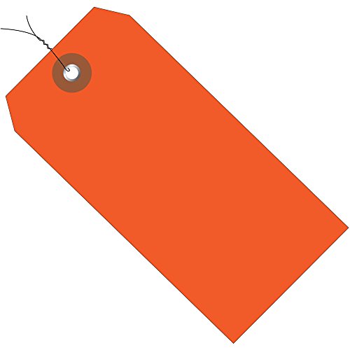 Пластични ознаки за испорака на највисоки пакувања, пред-жични, 4 3/4 x 2 3/8, портокал