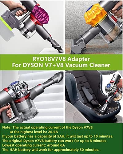 За адаптер за батерии Dyson V7V8, за Dyson V7V8 Absolute V7V8 Animal V7V8 Fluffy V7V8 Motorhead безжичен вакуум за правосмукал вакуум
