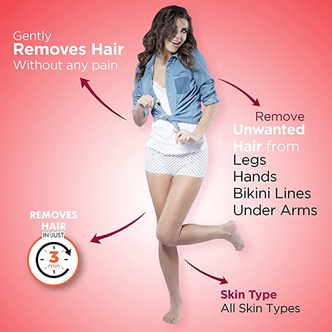 Крем за отстранување на косата, 60g - крем за отстранување на влакна за жени за сите типови кожа | 2x подолготрајна мазност од жилет