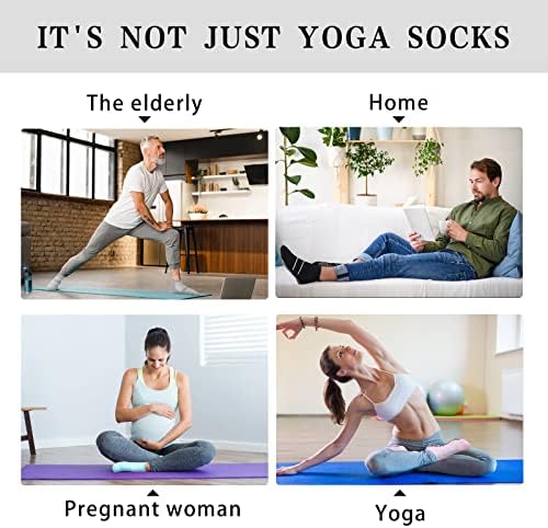 Чорапи без лизгање пилатес со занарчани за јога, баре, балет, чорапи за вежбање за жени и мажи