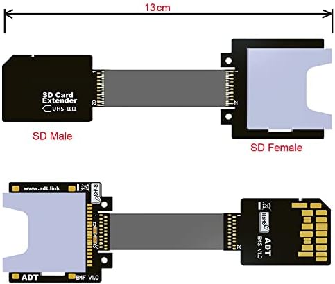 XIWAI SD машки проширувач на SD картички Адаптер за продолжување на женски флексен SD/SDHC/SDXC UHS-III UHS-3