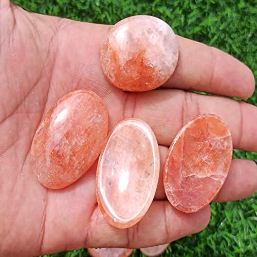 Црвен авентурин загрижен камен за кристално лекување џеб палм камен камен 5 парчиња