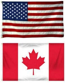 Luxmart Premium 12x18 12 x18 големо комбо САД Американски и канадско знаме за канадско знаме