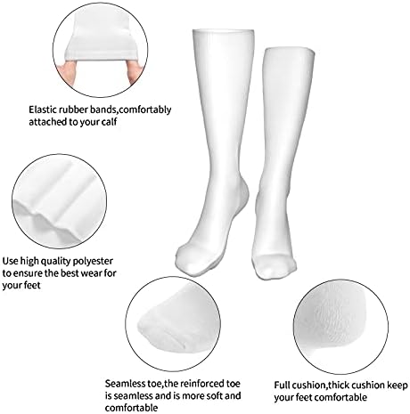 QKWLO сирена сребрена сјајни искриви чорапи за компресија за циркулација на жени и мажи 15-20 mmHg е најдобра поддршка за велосипедизам
