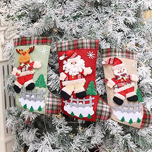 Велигденска Венец За Украсување Божиќни Чорапи Симпатична Дедо Мраз Снешко Декорација На Новогодишна Елка Торба За Подароци Деца Дами