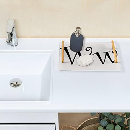 Делонан акрилна фиока за бања, правоаголни смешни w букви црни декоративни ленти со златни рачки за кујна храна дневна соба фустанци
