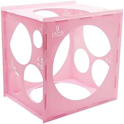Носена 11 Дупки Склоплива Розова Пластична Кутија За Големина На Балон, Коцка За Големина На Балон, Алатки За Мерење На Големината