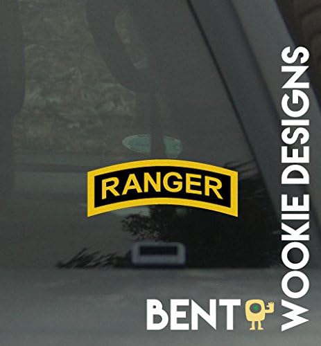 Американска армија - декорација за лепенка на табулаторот Ranger - ширина од пет инчи со целосна боја, налепница