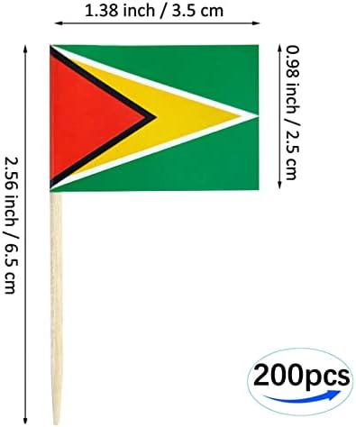 ЏБЦД Гвајана Чепкалка За Заби Знаме Мини Мали Кекси Топер Знамиња