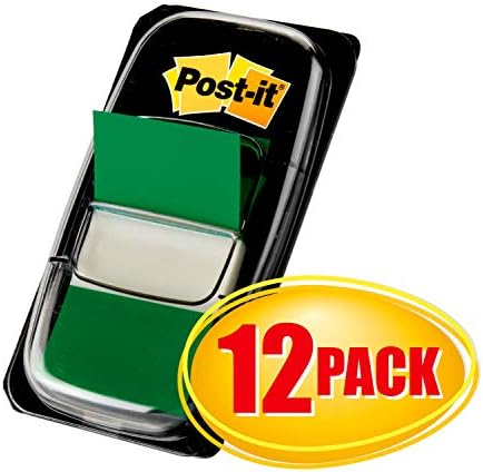 Пост-ИТ знамиња Пакет со вредност, 50/диспензерот, 12 диспензери/пакет, 1 во широка, зелена боја