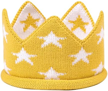 Lddcx бебе роденденска забава, круна, капаче, плетена капа, топло капаче од гравче.