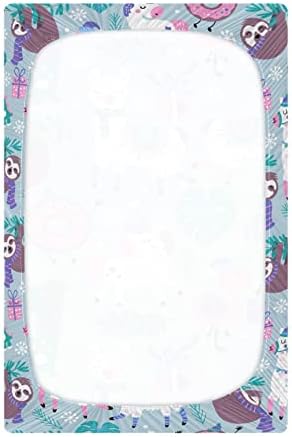 Umiriko Unicorong Flamingo Cloth Alpaca Animal Pack n Play Baby Playard Sheets, Mini Crib Sheet за момчиња девојчиња играч за играчи Материјална