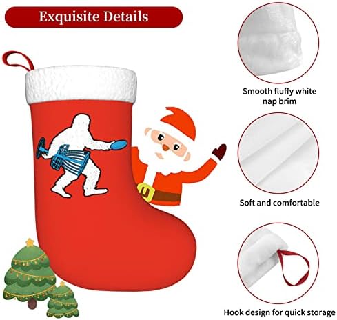 Yoigng Bigfoot Disc Golf Christmas Christmas Stocking Xmas Codrings Класичен празник Декорација камин виси чорап