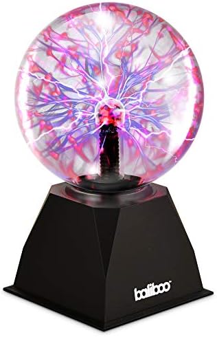 Плазма топка светлина, 6 инчи | Допир и звук активиран молња глобус | Магично, интерактивно, поставување расположение, забава и научна ламба