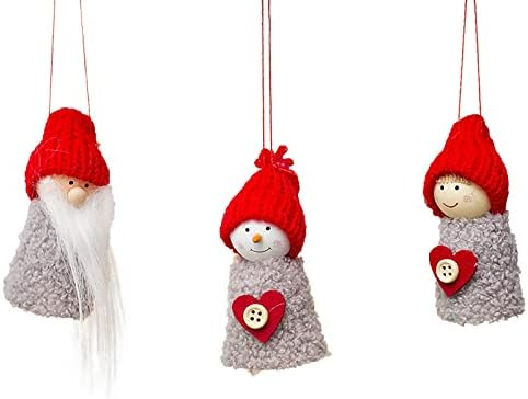 Божиќни украси дрвени кукли за приврзоци мини кукли за витраж рамка за стакло