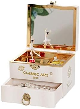 Закан рачна музика кутија класична елегантна плоштад складирање кутија за накит креативно ротирачки танц музички кутија за роденден