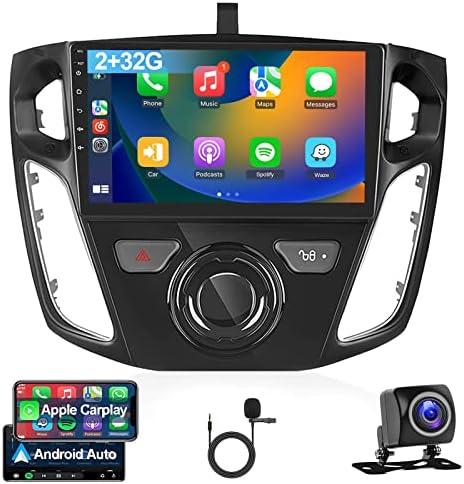 2gb+32GB Автомобил Радио Стерео За Форд Фокус 2012-2018 9 Инчен Екран На Допир Андроид 11 Автомобил Аудио Приемник Со Apple Carplay