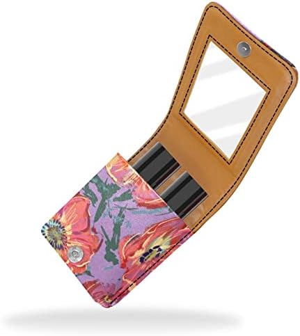 Кармин за шминка ОРИУКАН торба ЗА кармин со огледало пренослив торбичка за складирање кармин организатор за складирање на сјај за усни, Сликарство