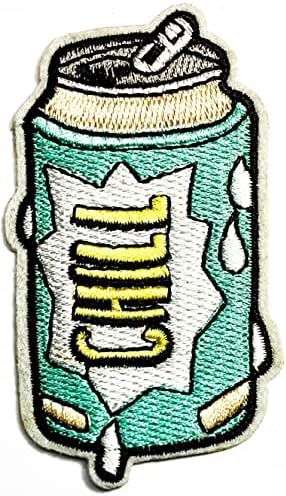 Кленплус 3 парчиња. Конзервирана Сина Чил Забава Прослава Пијалок Пиење Цртан Филм Лепенка Везено Железо На Значка Шие На Лепенка