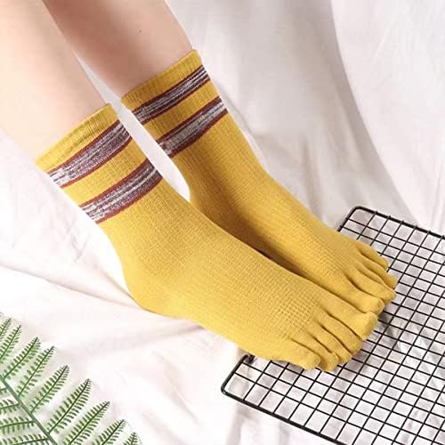 Чорапи за прсти на Meaiguo за водење пет чорапи со прсти со памук атлетски 4 пара