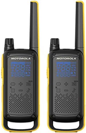 Motorola Solutions T475 екстремно двонасочно радио црно w/жолто полнење Две пакувања и Motorola T200 TalkAbout Radio, 2 пакувања