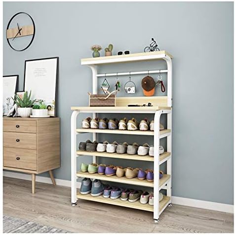 Xianggui 1983 Stackable Schail Shae Rack Layered Design Shae Rack Multi-Function Display Stand или Coat Rack Sholf за книги за големи капацитети