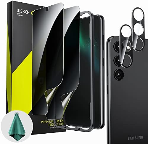 WSKEN За Samsung Galaxy S23 Заштитник На Екранот [Не Стакло], 2 ПАКЕТ HD Јасно Флексибилни Tpu Филм + 2 Пакет Калено Стакло