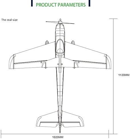 Далечински управувач на Wings Spannage UJIKHSD 1020мм RC 2,4GHz, 3Д трик авион, подготвен да лета со мотор без четка 3536-KV1250, совршен за