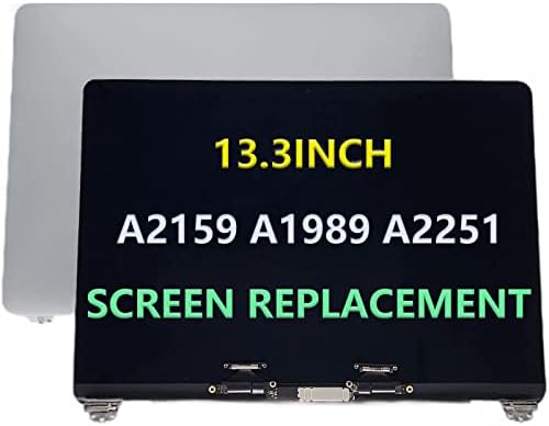 Замена на екранот JQYDZH за MacBook Pro Retina 13.3 A2159 A1989 A2289A2251 MID 2018 2019 година Година ЛЦД -екран на ЛЦД комплетен