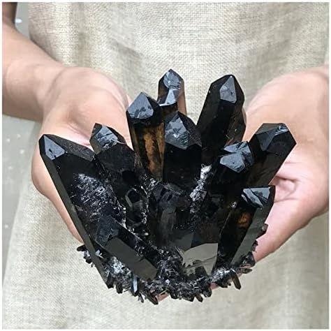 Природна црна пушачка кварц Крцова кластер минерална примерок заздравување антиквитети изгори злобни духови пари цртање полу-скапоцено