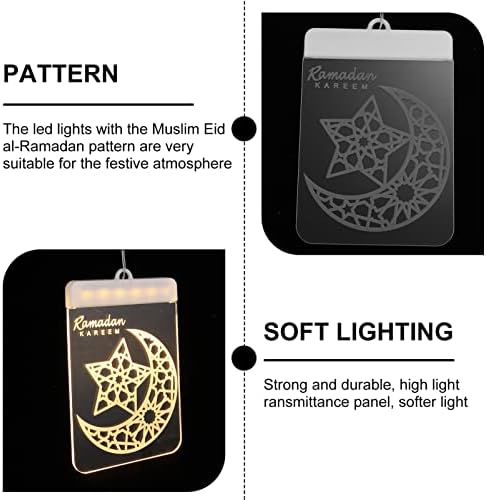 5 парчиња пијалок еид преносна starвезда муслиман мубарак украси украси за спална светлина светилка празник декор Ислам без чаша виси