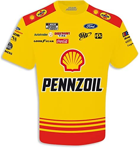 Checked Sports Sports Joe Logano 2023 Shell Pennzoil Sublimated Uniform Pit Crew маица